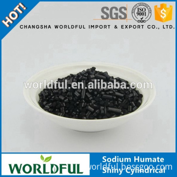 Soluble Animal Feed Additive Facebook Sodium Humate Shiny Cylindrical Price